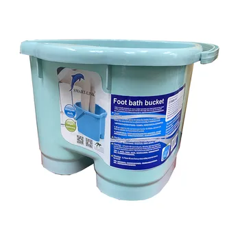 Plastic Foot Bath Bucket With Massage Rollers 37x34x26.5cm 
