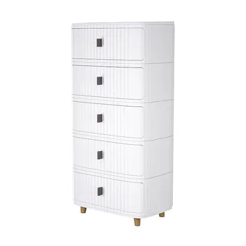 5 Layer Plastic Storage Drawer-White 42x32x102cm