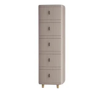 5 Layer Plastic Storage Drawer-Coffee 30x40x103.5cm