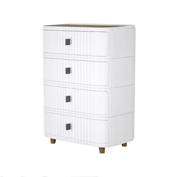 4 Layer Plastic Storage Drawer-White 53x41x90.5cm