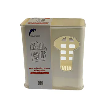 Plastic Cutlery Drainer and Organizer 14.5x7.5x16cm
