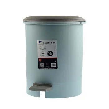 Plastic Round Pedal Trash Bin 10L 32x34x28cm