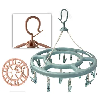 Round Plastic Drying Rack With 18 Pegs 35.8x35.8cm