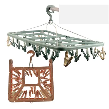 www.smartlinkhome.com.au - Rectangle Plastic Folding Drying Rack With 36 Pegs 34.5x33.5cm