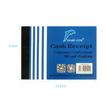 100 Leaf Cash Receipt Book 13x9.5cm 